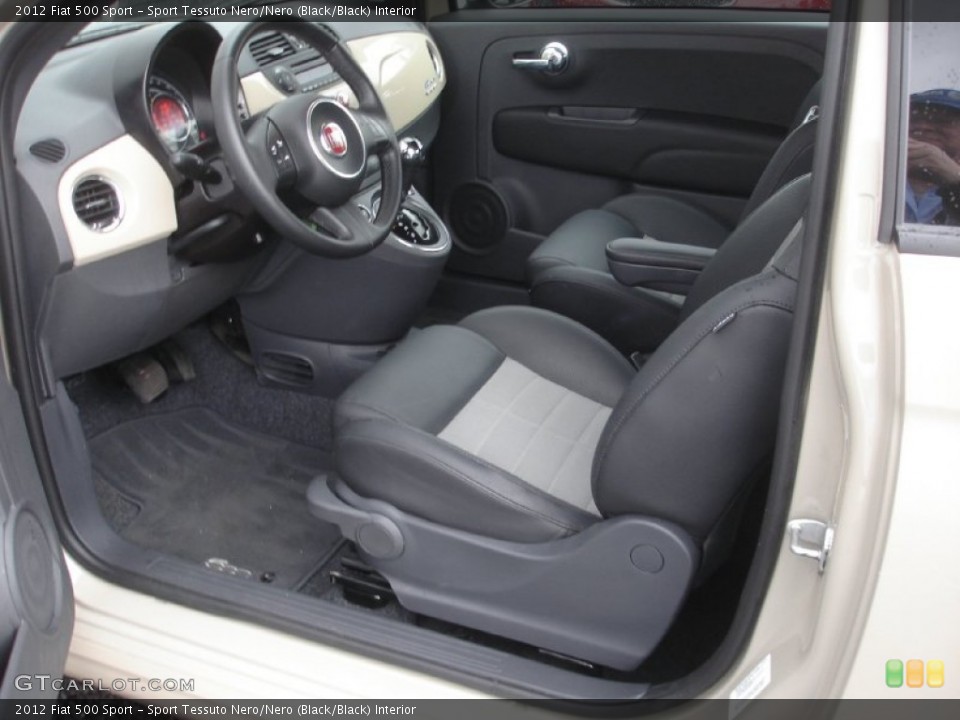 Sport Tessuto Nero/Nero (Black/Black) Interior Prime Interior for the 2012 Fiat 500 Sport #78952996