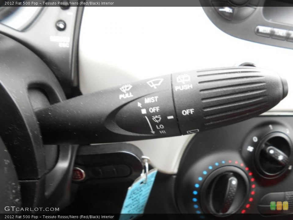 Tessuto Rosso/Nero (Red/Black) Interior Controls for the 2012 Fiat 500 Pop #78953284
