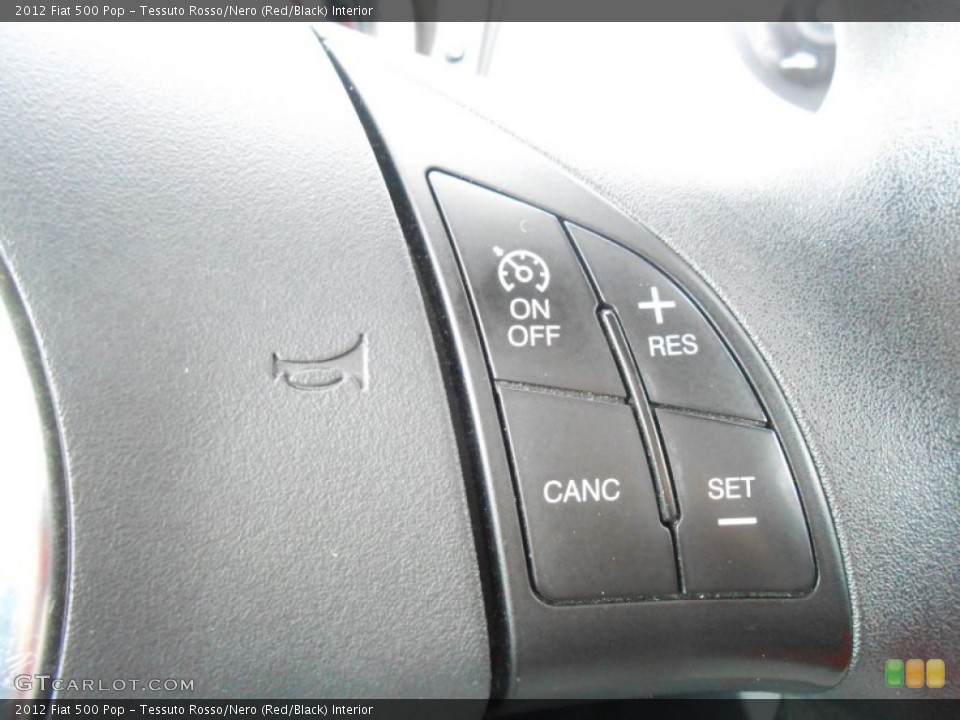 Tessuto Rosso/Nero (Red/Black) Interior Controls for the 2012 Fiat 500 Pop #78953327