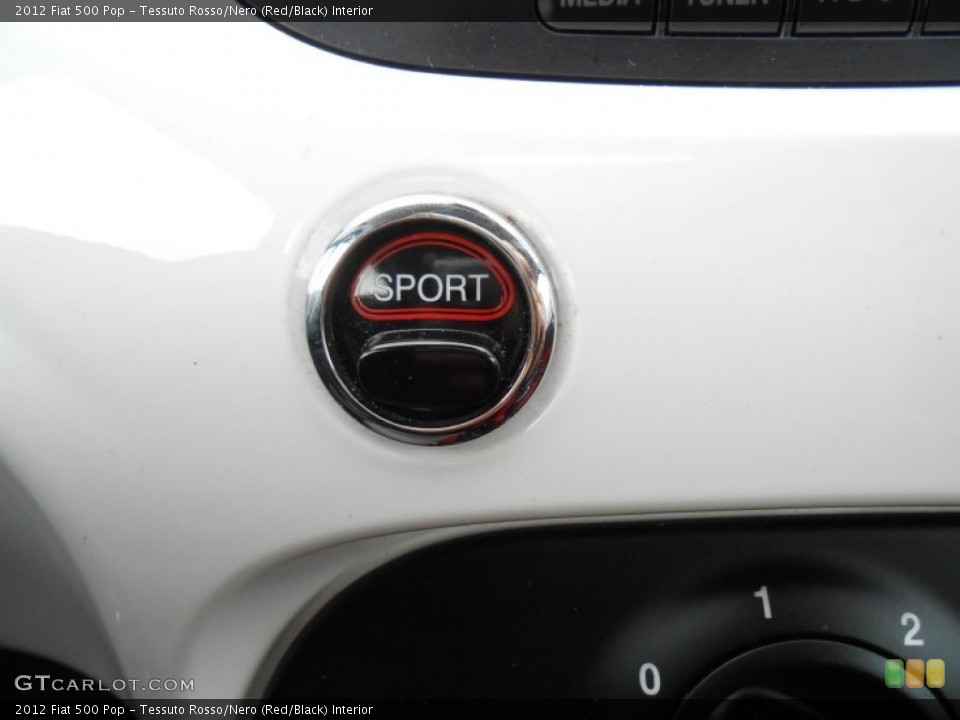 Tessuto Rosso/Nero (Red/Black) Interior Controls for the 2012 Fiat 500 Pop #78953434
