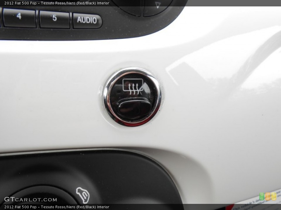 Tessuto Rosso/Nero (Red/Black) Interior Controls for the 2012 Fiat 500 Pop #78953454