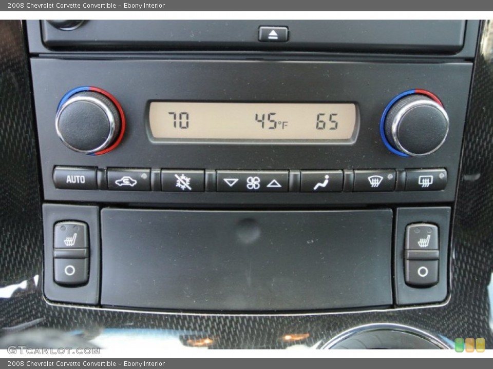 Ebony Interior Controls for the 2008 Chevrolet Corvette Convertible #78954405