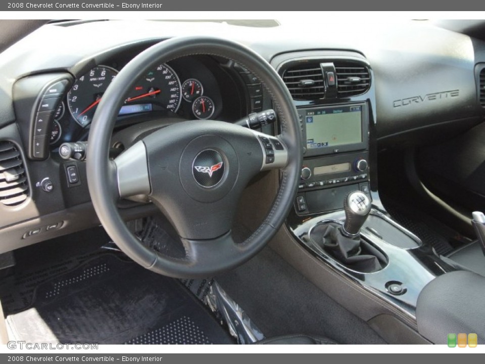 Ebony Interior Dashboard for the 2008 Chevrolet Corvette Convertible #78954760