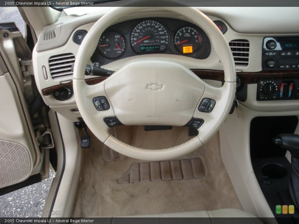 Neutral Beige Interior Steering Wheel for the 2005 Chevrolet Impala LS #78954832