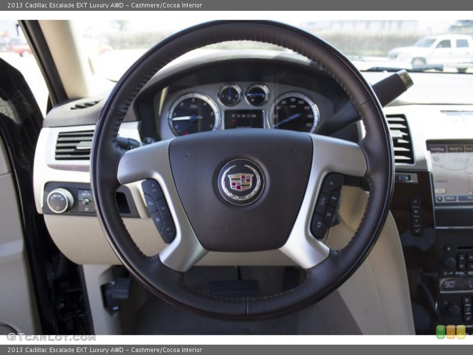 Cashmere/Cocoa Interior Steering Wheel for the 2013 Cadillac Escalade EXT Luxury AWD #78957070
