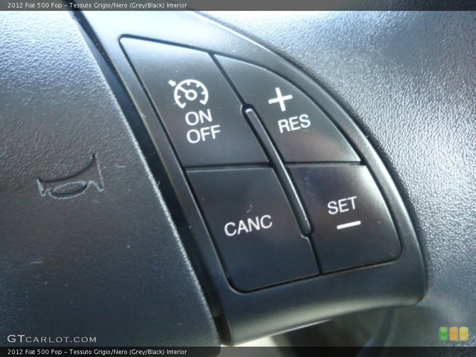 Tessuto Grigio/Nero (Grey/Black) Interior Controls for the 2012 Fiat 500 Pop #78958528