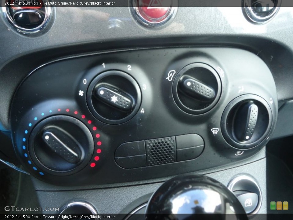 Tessuto Grigio/Nero (Grey/Black) Interior Controls for the 2012 Fiat 500 Pop #78958609