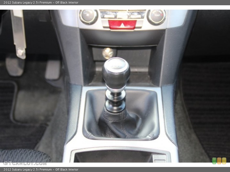 Off Black Interior Transmission for the 2012 Subaru Legacy 2.5i Premium #78961813