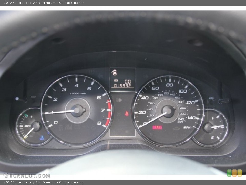 Off Black Interior Gauges for the 2012 Subaru Legacy 2.5i Premium #78961849