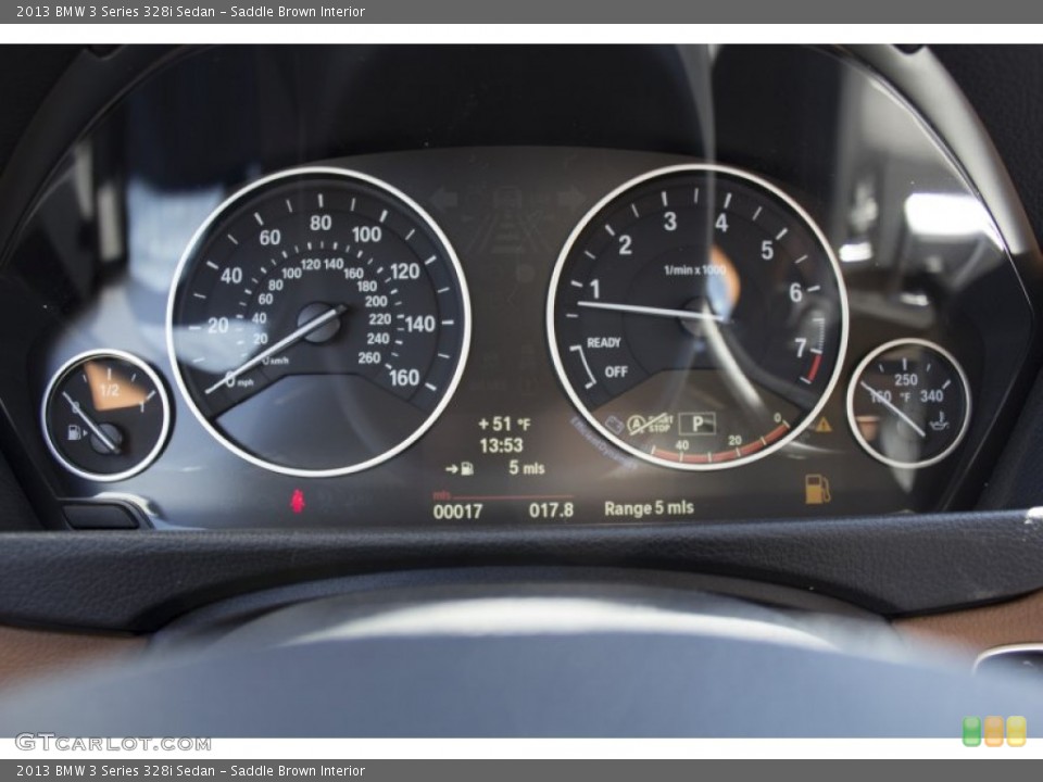 Saddle Brown Interior Gauges for the 2013 BMW 3 Series 328i Sedan #78963925