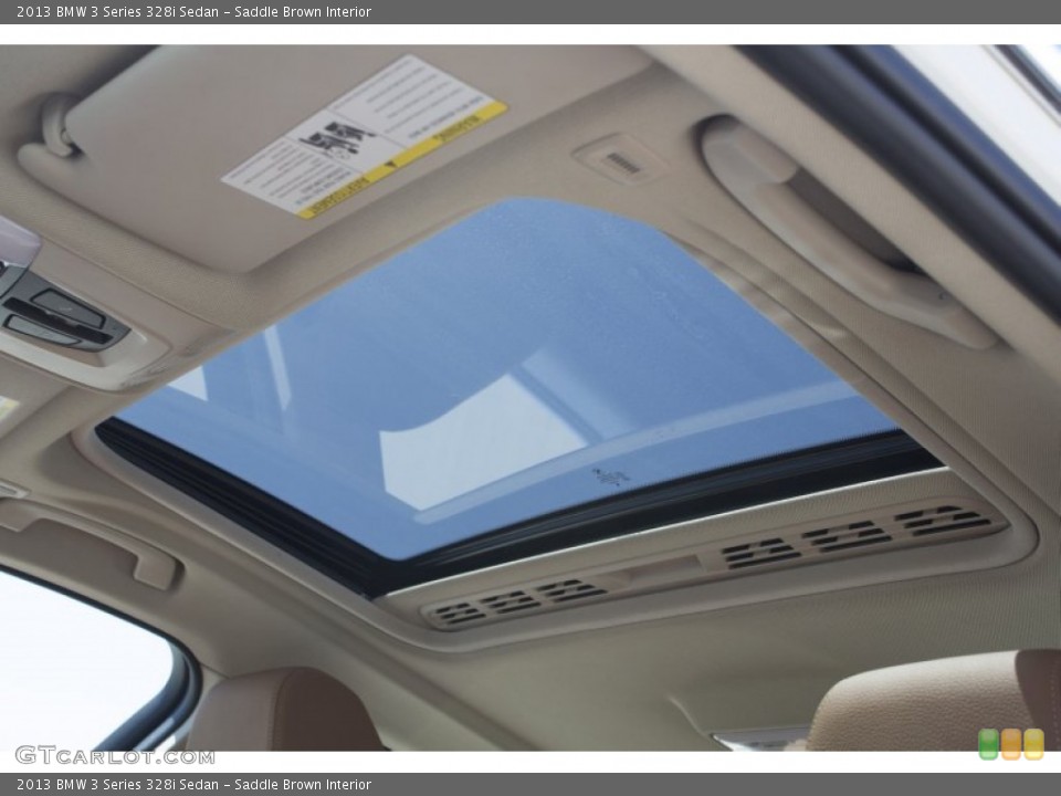 Saddle Brown Interior Sunroof for the 2013 BMW 3 Series 328i Sedan #78964150