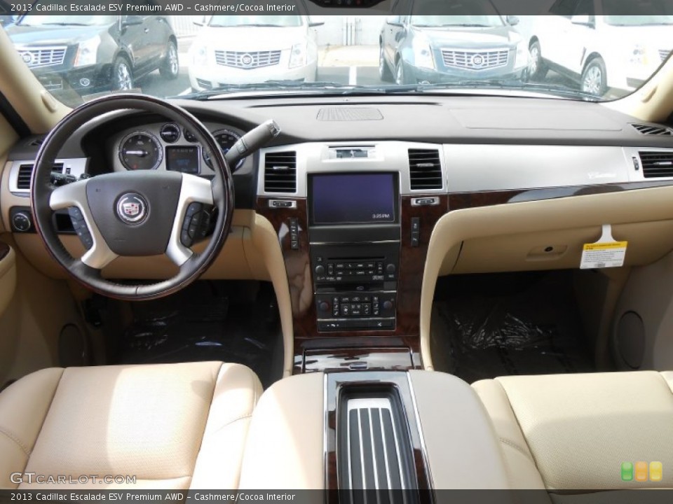 Cashmere/Cocoa Interior Dashboard for the 2013 Cadillac Escalade ESV Premium AWD #78965320