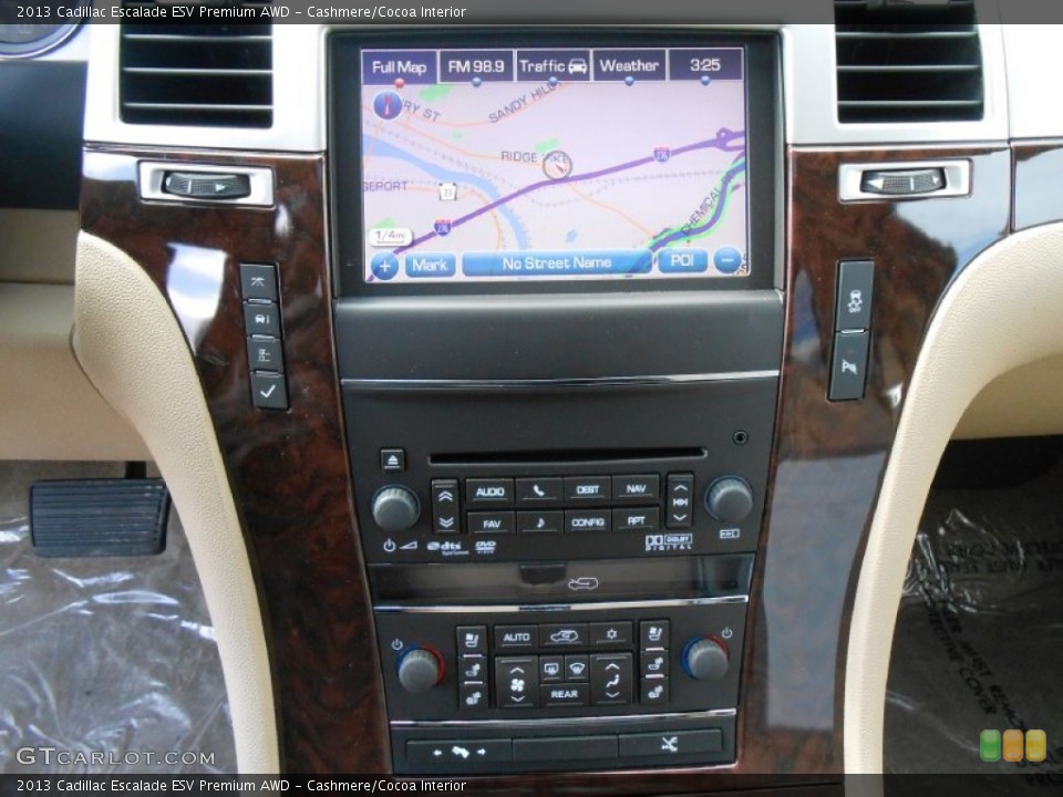 Cashmere/Cocoa Interior Controls for the 2013 Cadillac Escalade ESV Premium AWD #78965353