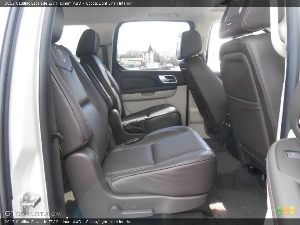 Cocoa/Light Linen Interior Rear Seat for the 2013 Cadillac Escalade ESV Platinum AWD #78965568
