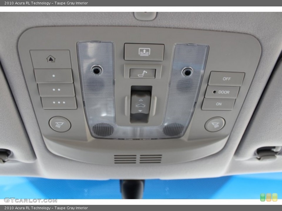 Taupe Gray Interior Controls for the 2010 Acura RL Technology #78967471