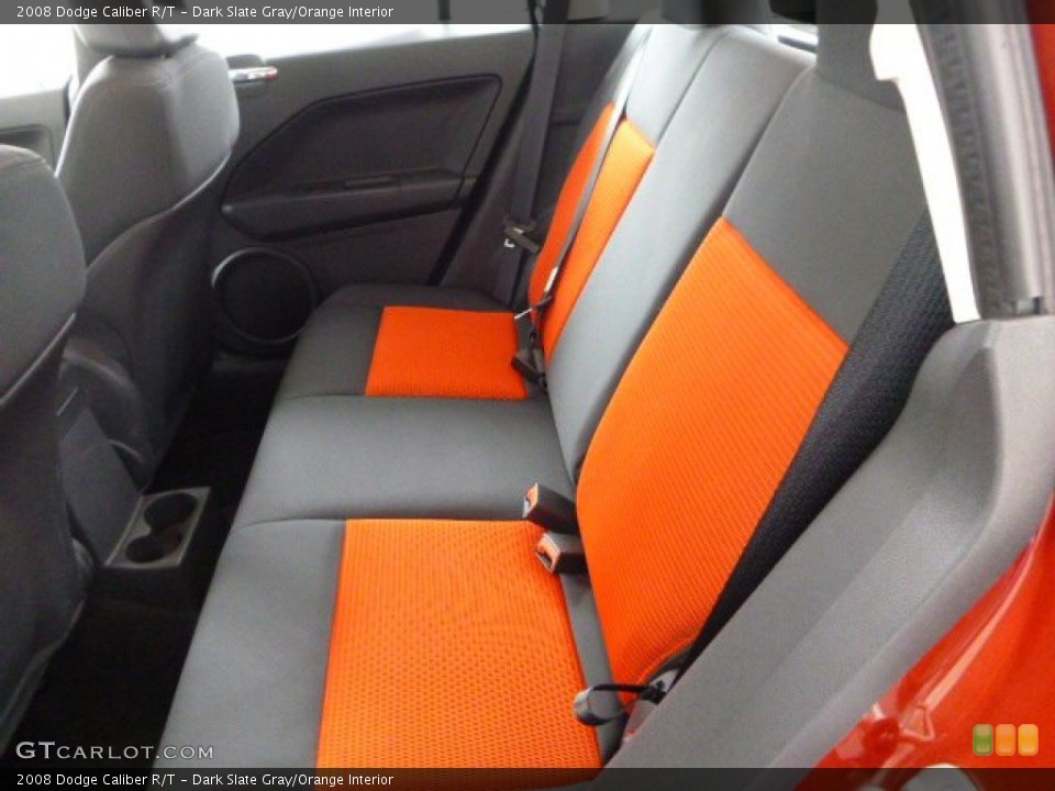 Dark Slate Gray/Orange Interior Rear Seat for the 2008 Dodge Caliber R/T #78968374