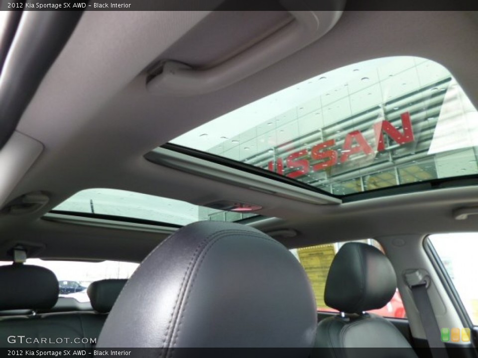 Black Interior Sunroof for the 2012 Kia Sportage SX AWD #78968563