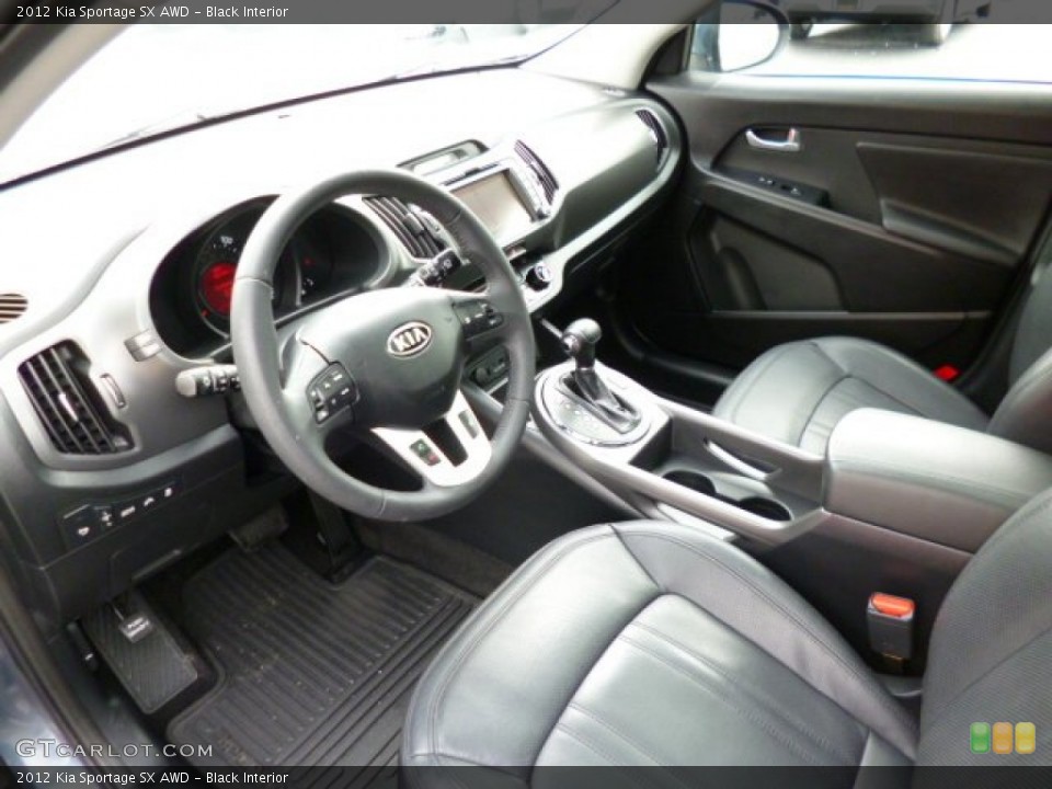 Black Interior Prime Interior for the 2012 Kia Sportage SX AWD #78968714