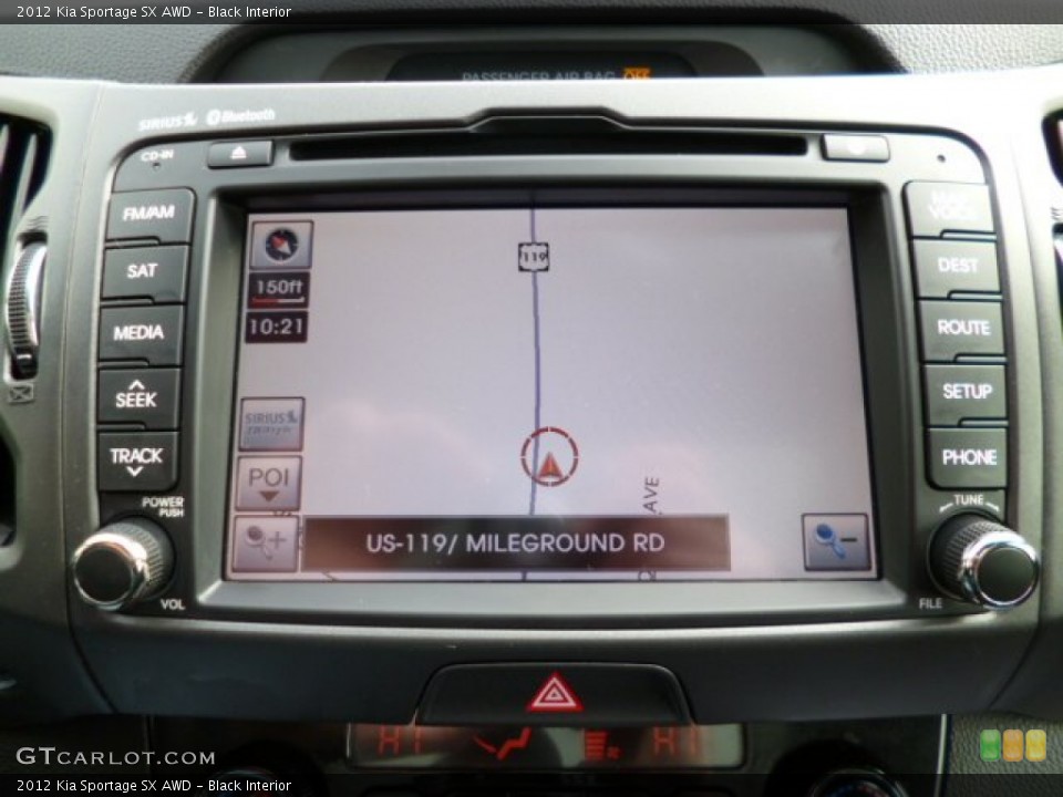Black Interior Navigation for the 2012 Kia Sportage SX AWD #78968770