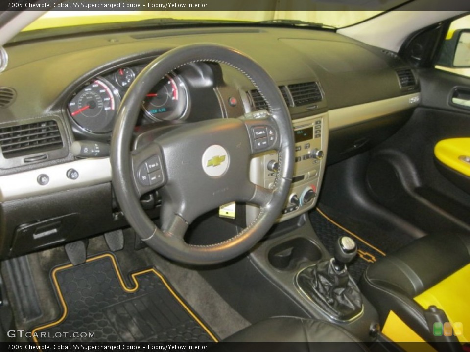 Ebony/Yellow Interior Dashboard for the 2005 Chevrolet Cobalt SS Supercharged Coupe #78973081