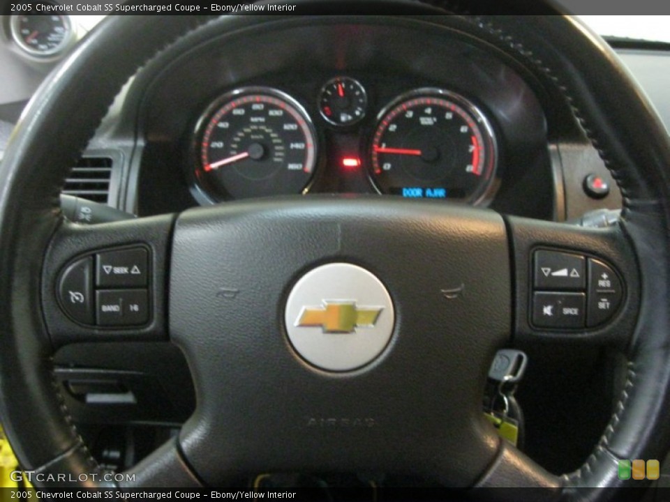 Ebony/Yellow Interior Steering Wheel for the 2005 Chevrolet Cobalt SS Supercharged Coupe #78973099