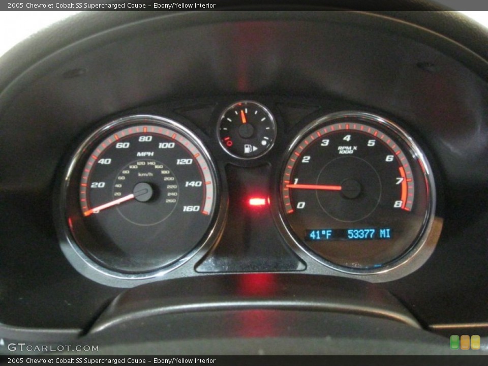 Ebony/Yellow Interior Gauges for the 2005 Chevrolet Cobalt SS Supercharged Coupe #78973151