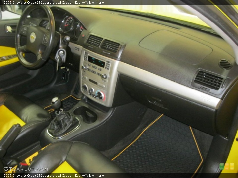Ebony/Yellow Interior Dashboard for the 2005 Chevrolet Cobalt SS Supercharged Coupe #78973312