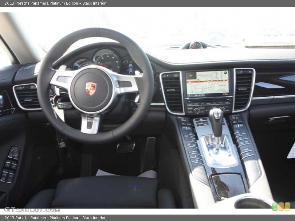 Black Interior Dashboard for the 2013 Porsche Panamera Platinum Edition #78976529