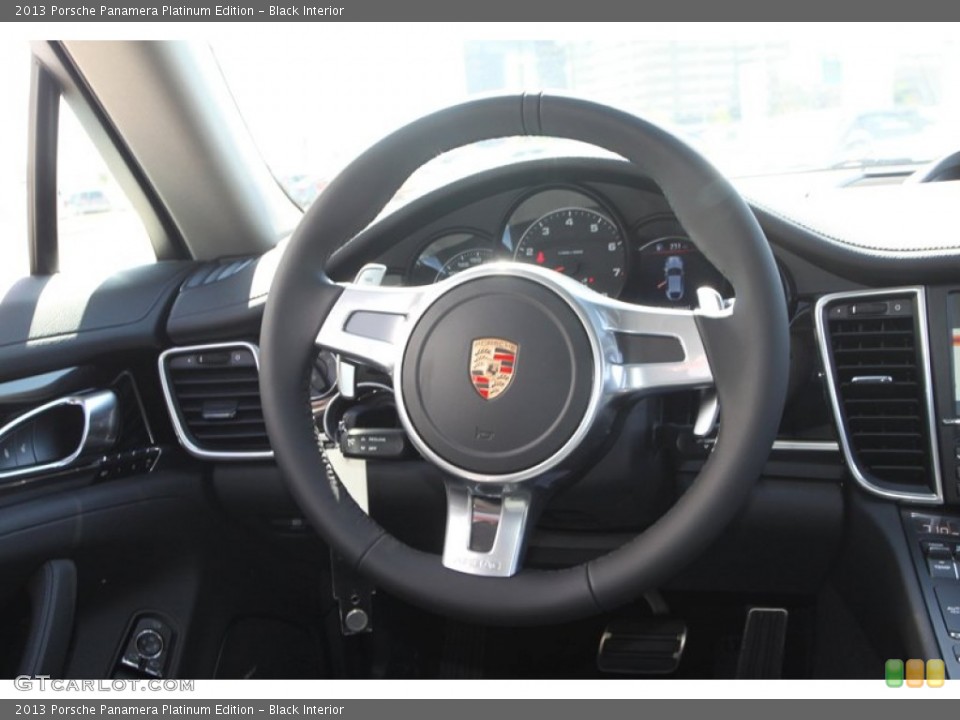Black Interior Steering Wheel for the 2013 Porsche Panamera Platinum Edition #78976546