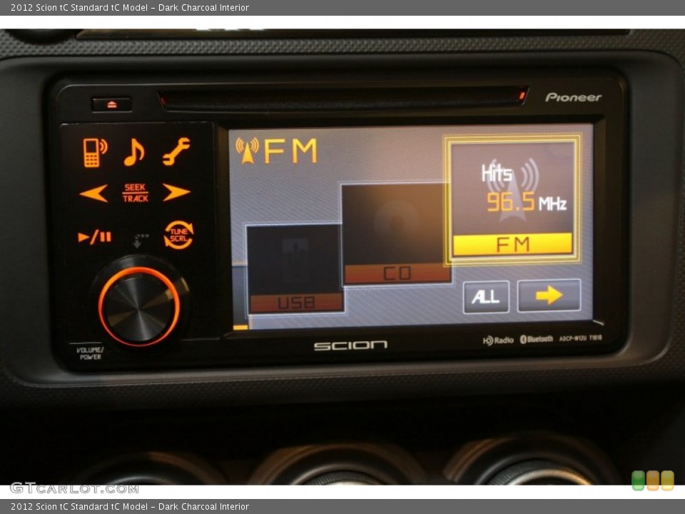 Dark Charcoal Interior Controls for the 2012 Scion tC  #78977144