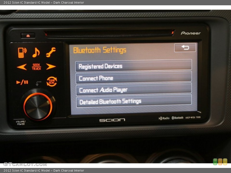 Dark Charcoal Interior Controls for the 2012 Scion tC  #78977287