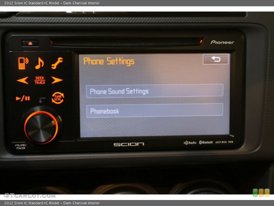 Dark Charcoal Interior Controls for the 2012 Scion tC  #78977311