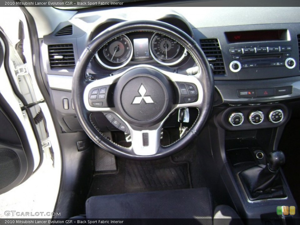 Black Sport Fabric Interior Steering Wheel for the 2010 Mitsubishi Lancer Evolution GSR #78982534