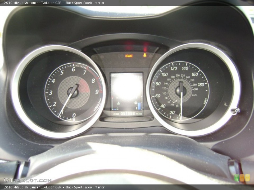 Black Sport Fabric Interior Gauges for the 2010 Mitsubishi Lancer Evolution GSR #78982557