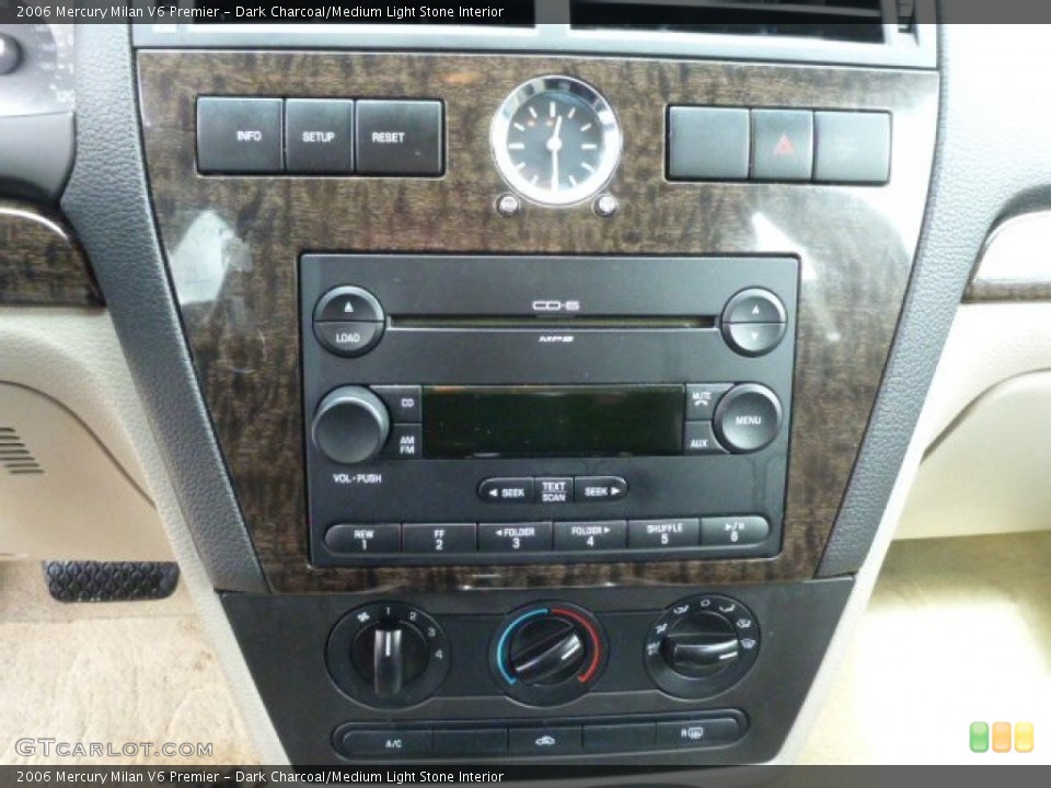 Dark Charcoal/Medium Light Stone Interior Controls for the 2006 Mercury Milan V6 Premier #78988909
