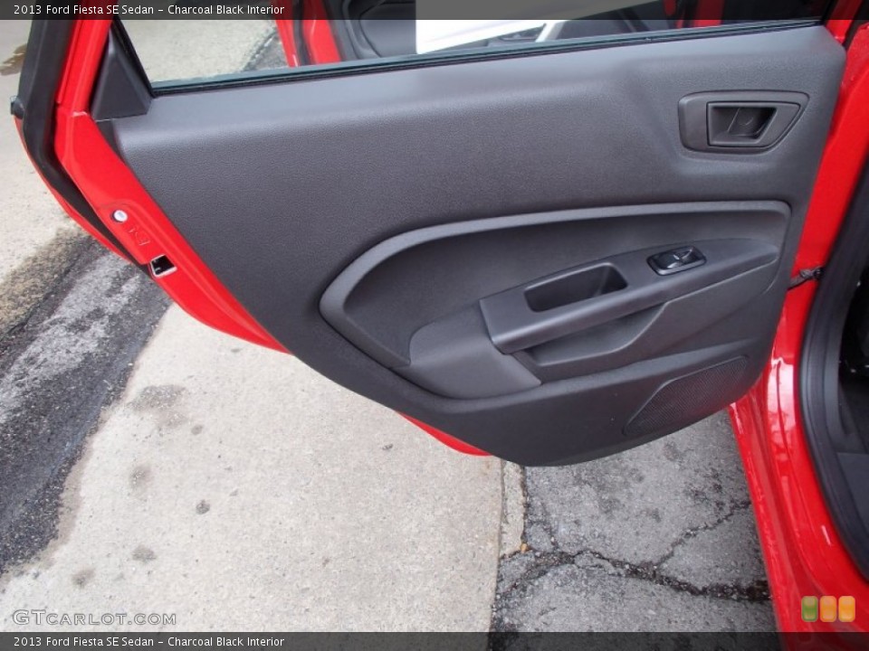 Charcoal Black Interior Door Panel for the 2013 Ford Fiesta SE Sedan #78991906