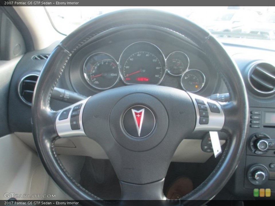 Ebony Interior Steering Wheel for the 2007 Pontiac G6 GTP Sedan #78992080