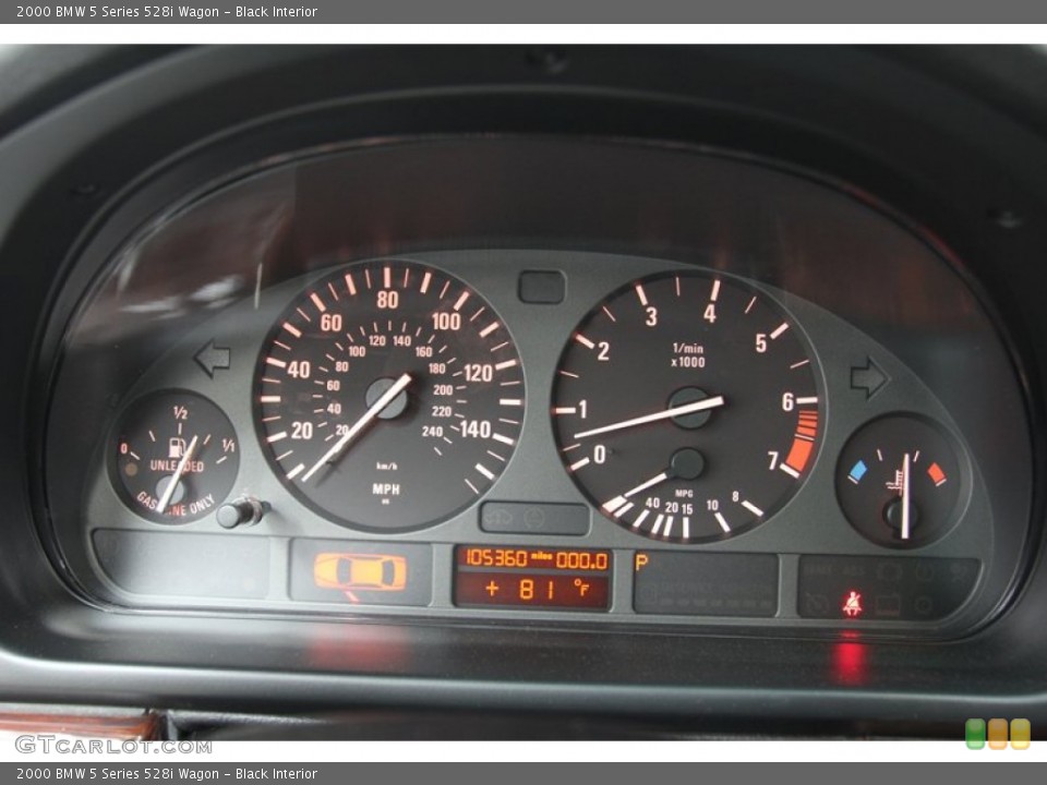 Black Interior Gauges for the 2000 BMW 5 Series 528i Wagon #78992386