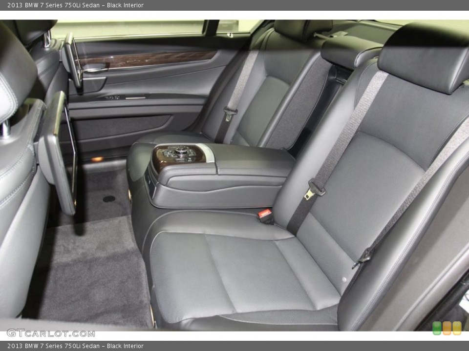 Black Interior Rear Seat for the 2013 BMW 7 Series 750Li Sedan #78992599