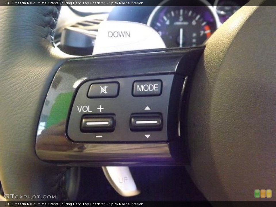 Spicy Mocha Interior Controls for the 2013 Mazda MX-5 Miata Grand Touring Hard Top Roadster #78994501