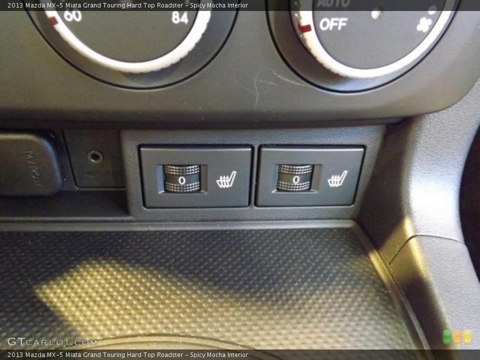 Spicy Mocha Interior Controls for the 2013 Mazda MX-5 Miata Grand Touring Hard Top Roadster #78994523