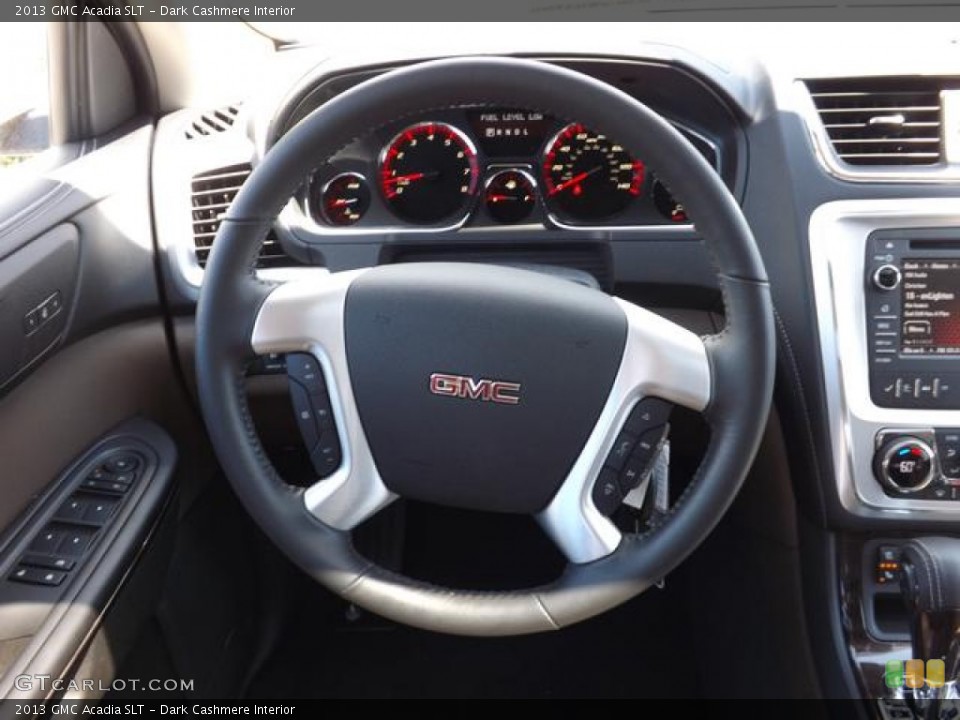 Dark Cashmere Interior Steering Wheel for the 2013 GMC Acadia SLT #78995362