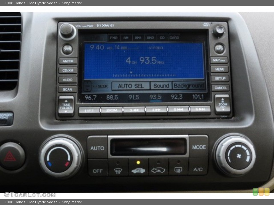 Ivory Interior Controls for the 2008 Honda Civic Hybrid Sedan #78997702
