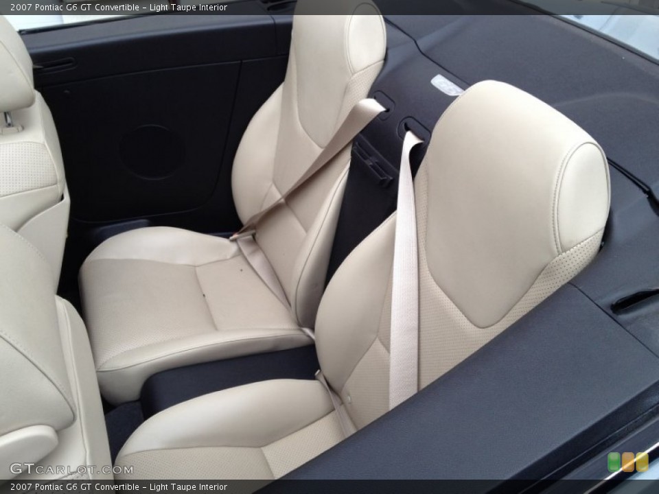 Light Taupe Interior Rear Seat for the 2007 Pontiac G6 GT Convertible #78999892