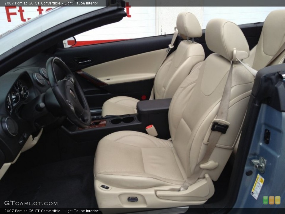 Light Taupe Interior Front Seat for the 2007 Pontiac G6 GT Convertible #78999961