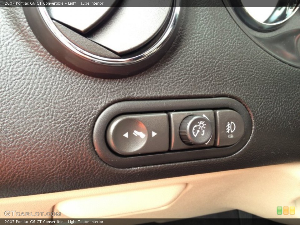 Light Taupe Interior Controls for the 2007 Pontiac G6 GT Convertible #79000106