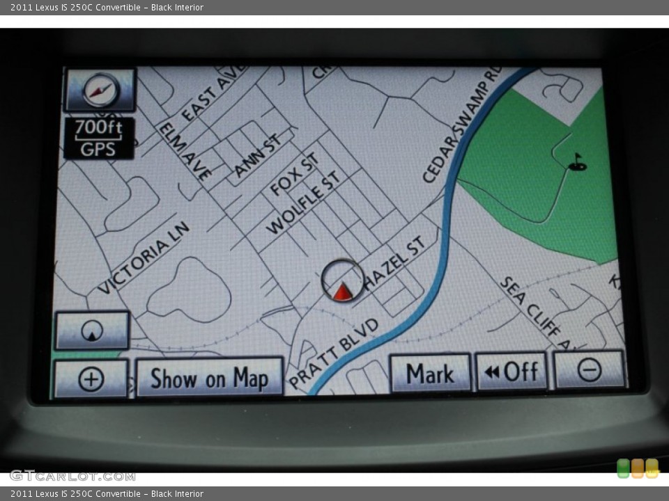 Black Interior Navigation for the 2011 Lexus IS 250C Convertible #79002328