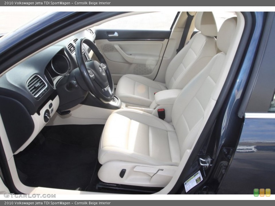 Cornsilk Beige Interior Front Seat for the 2010 Volkswagen Jetta TDI SportWagen #79004062