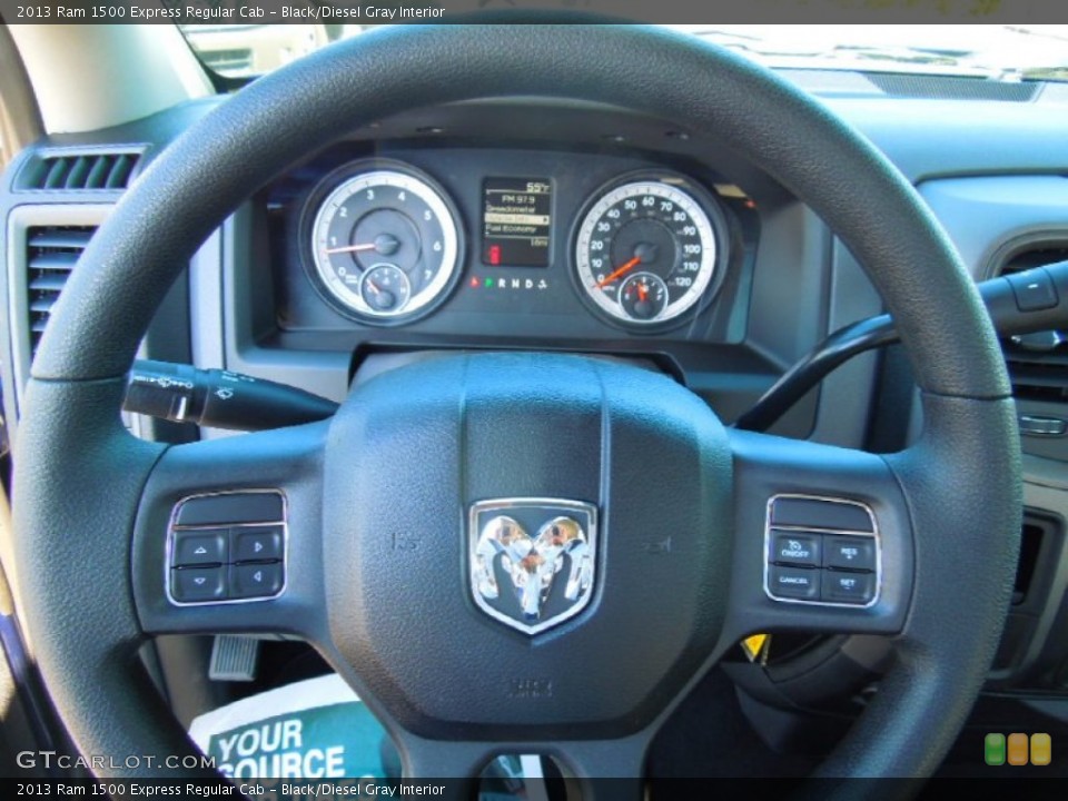 Black/Diesel Gray Interior Steering Wheel for the 2013 Ram 1500 Express Regular Cab #79005784