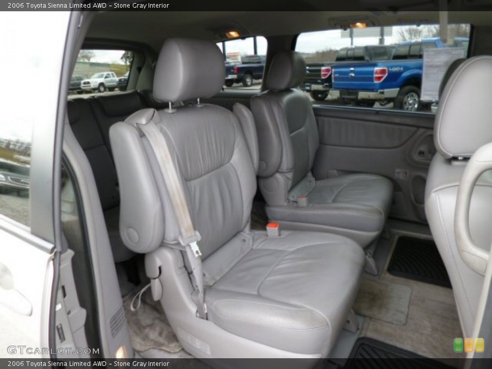 Stone Gray Interior Rear Seat for the 2006 Toyota Sienna Limited AWD #79007059